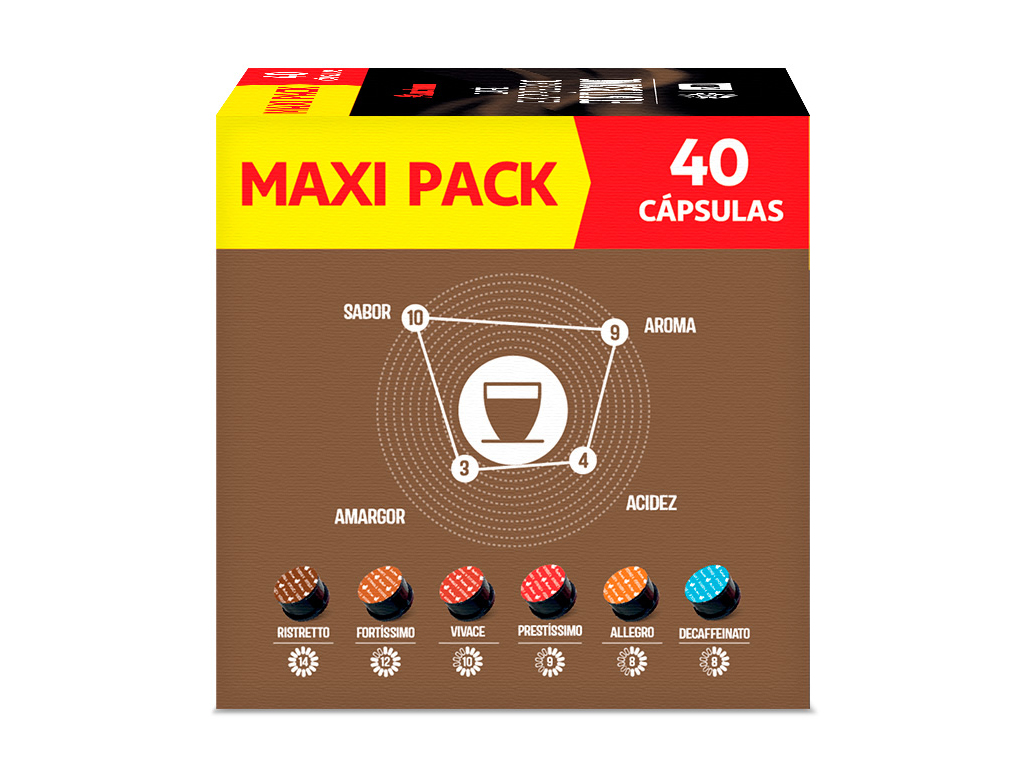 CAFE EXPRESSO DQ AUCHAN FORTÍSSIMO MAXIPACK 40UN