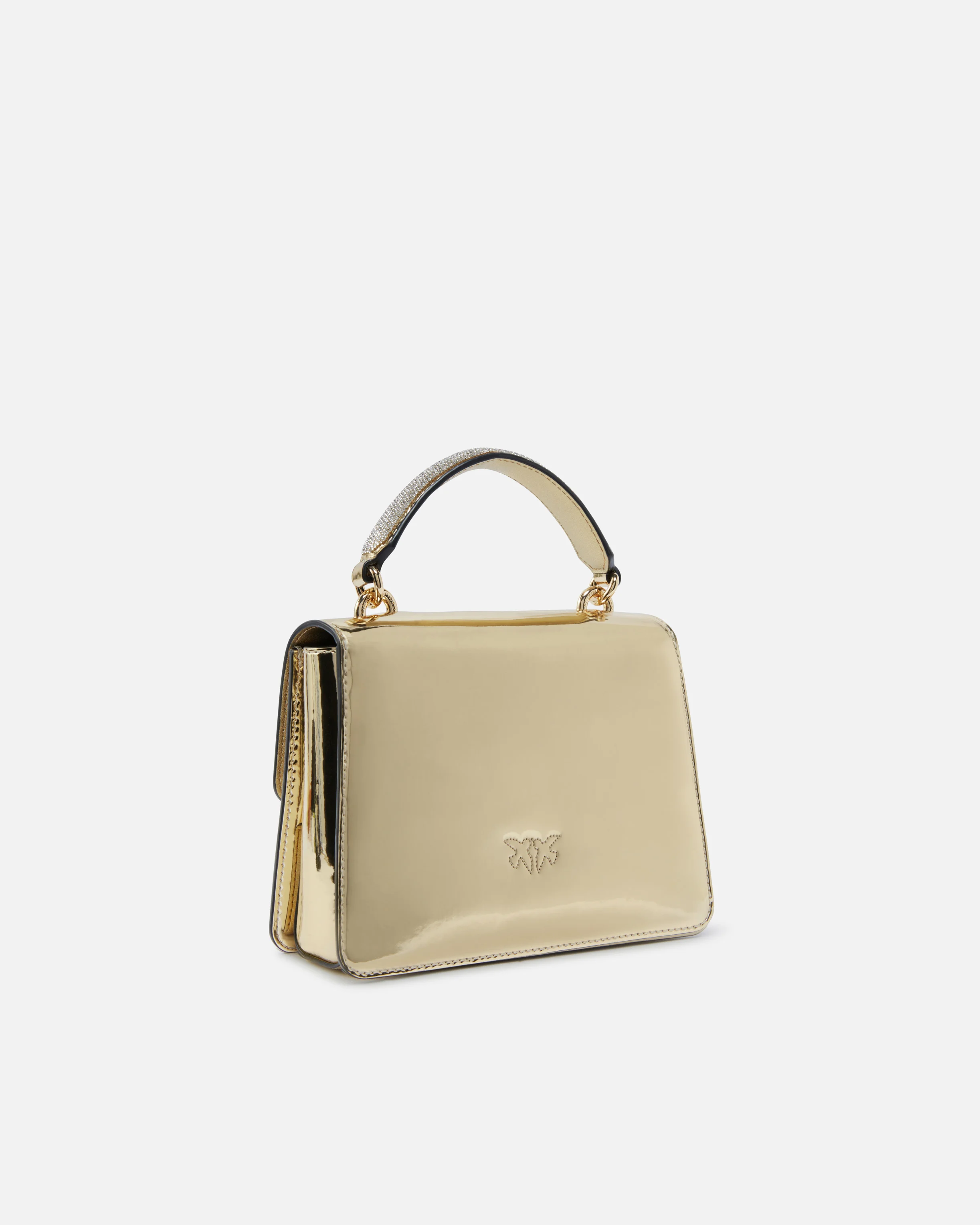 Sac à main mini love bag effet miroir doré | Doré