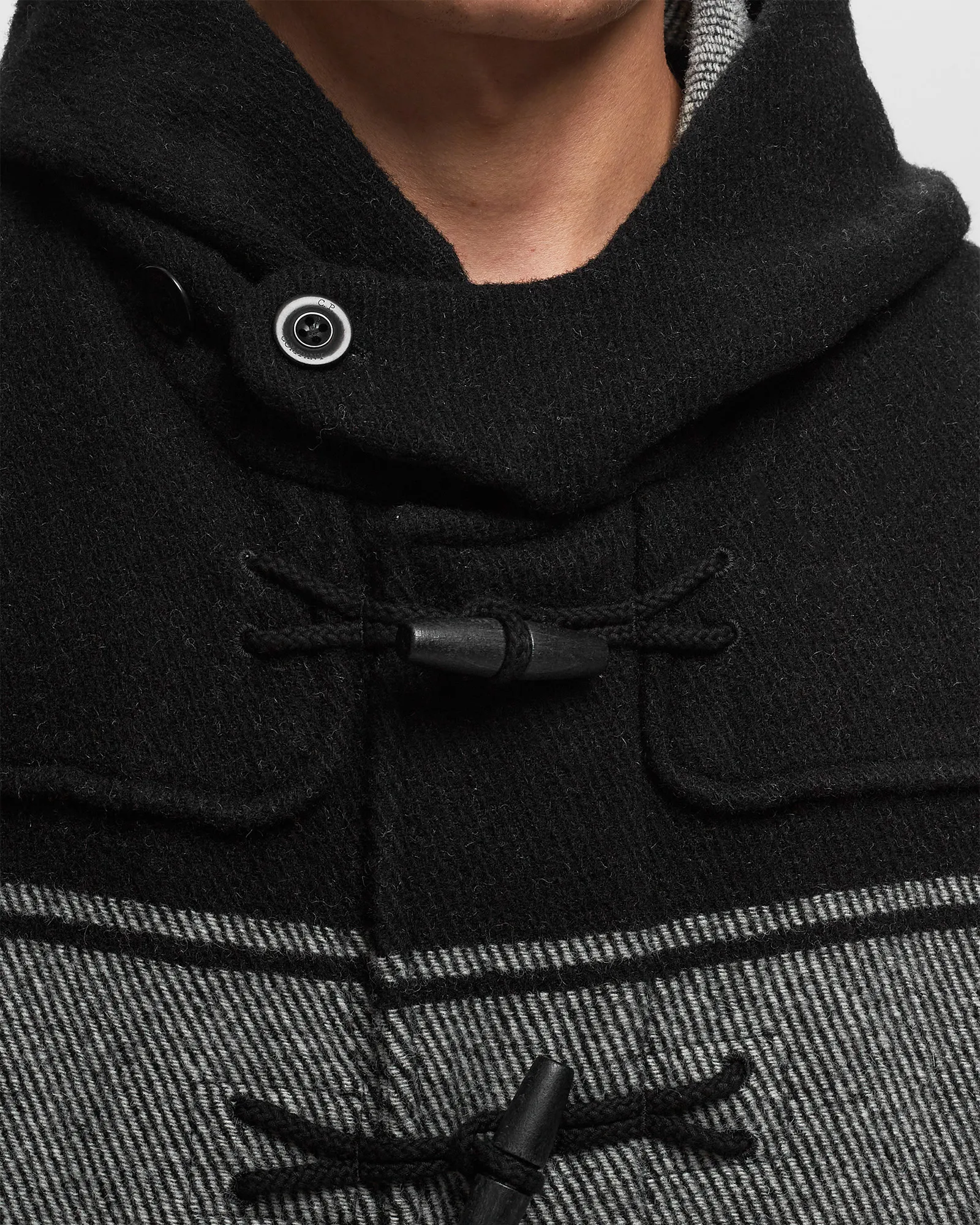 C.P. Company C.P. DUFFEL JACQUARD STRIPED COAT