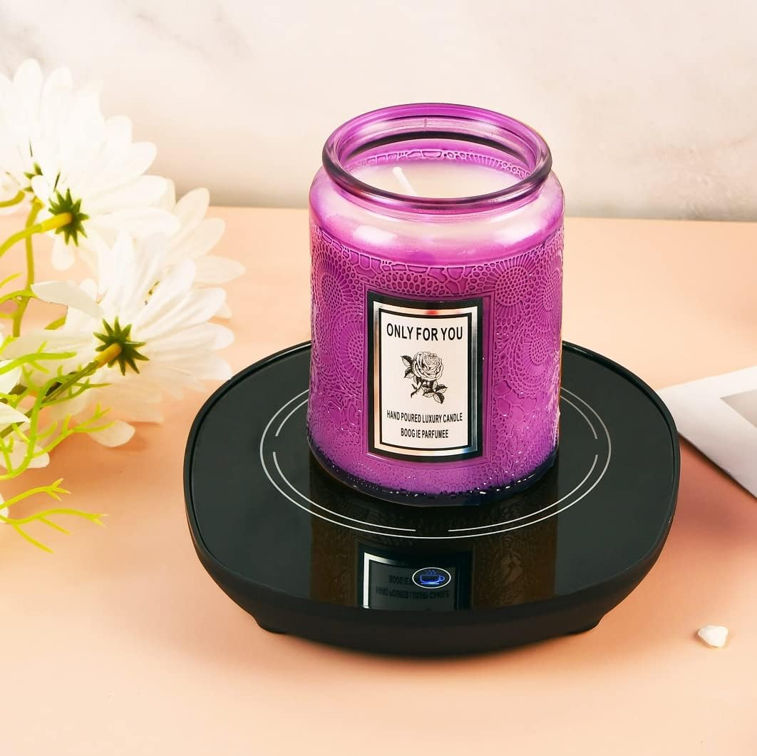 (9x7cm) Duft Kerze im Glas Aromatherapie Home Deko Wachs Kerze mit Deckel - Orange / Rose