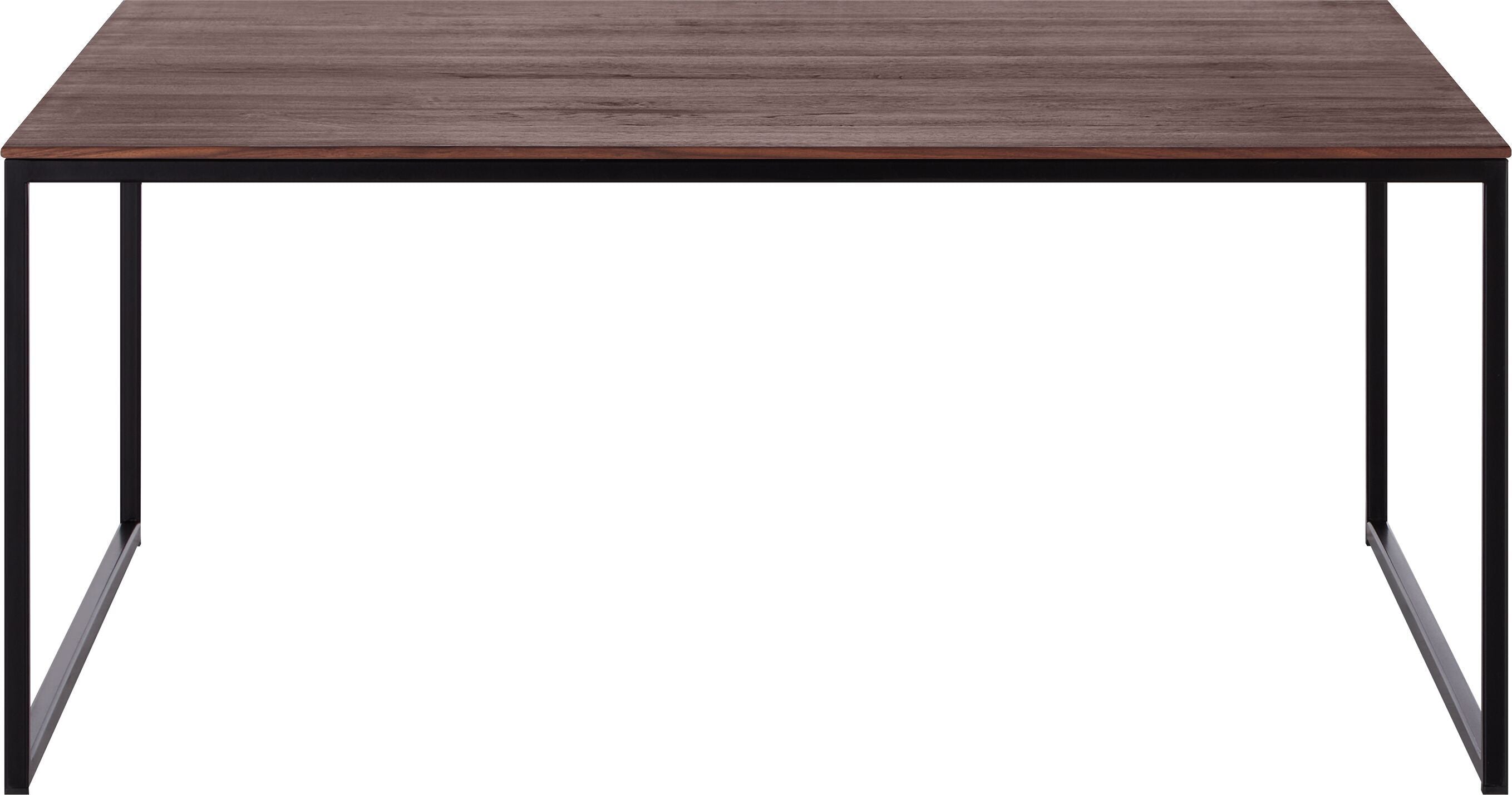 AVEA Salontisch - Nussbaum massiv / schwarz / B: 90.0 cm x T: 90.0 cm x H: 40.0 cm