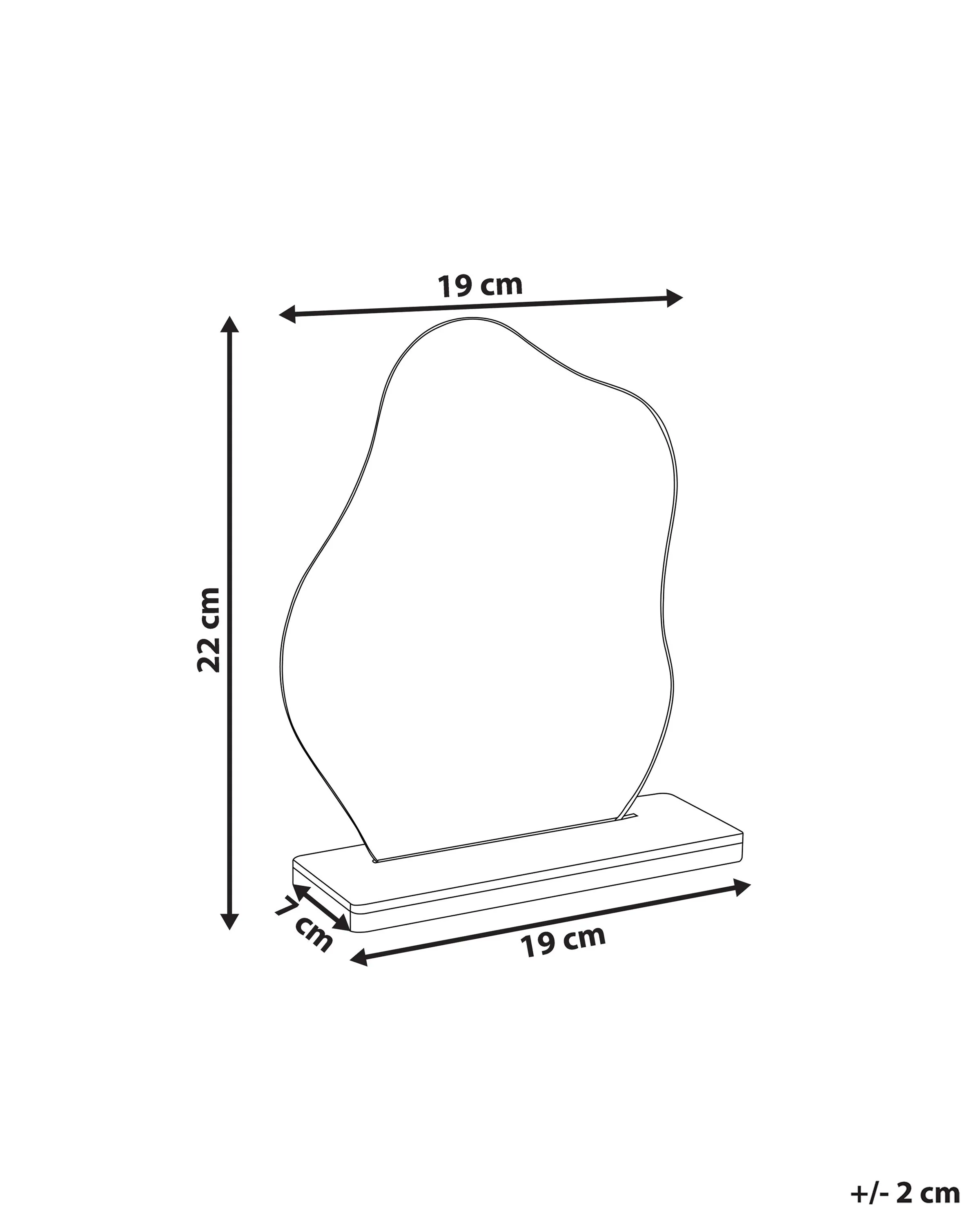 Staande spiegel LOZERE 19 cm 22 cm Bamboehout Lichtbruin