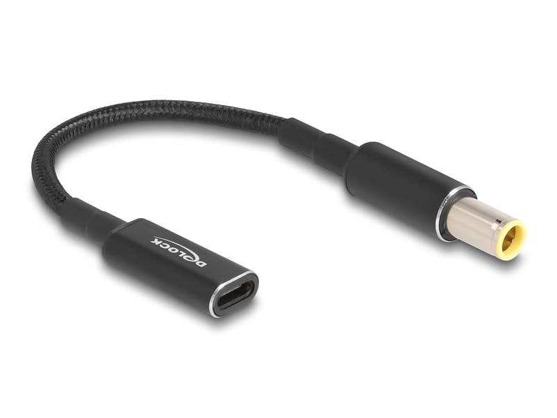 Delock Ladekabel USB-C zu IBM 7.9 x 5.5 mm 15 cm Delock Adapterkabel für Notebook Ladekabel USB Type-C Buchse zu IBM 7.9 x 5.5 mm Stecker 15 cm