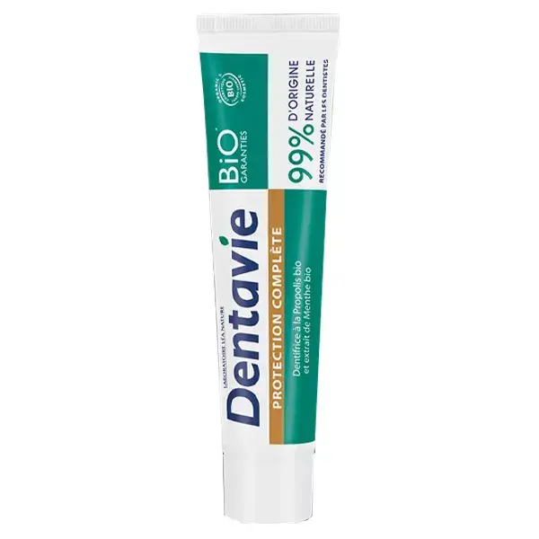 Pasta de dentes Dentavie Proteção Completa com Própolis e Extrato de Hortelã Orgânica 75ml