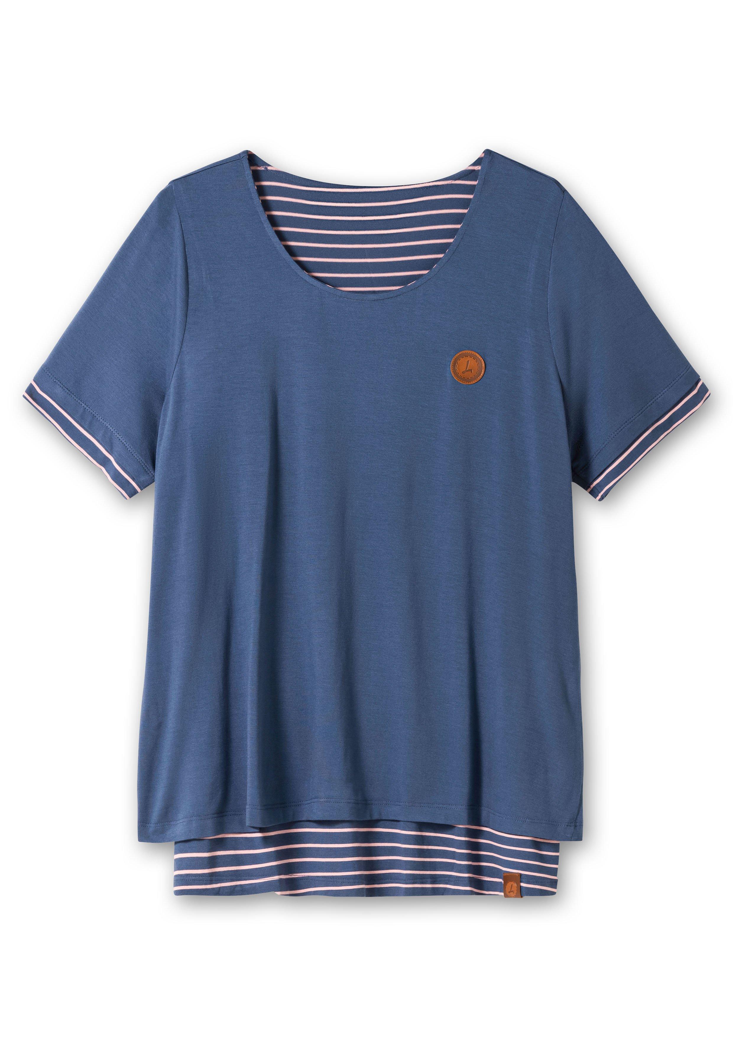 Longshirt in 2-in-1-Optik, mit Rundhalsausschnitt