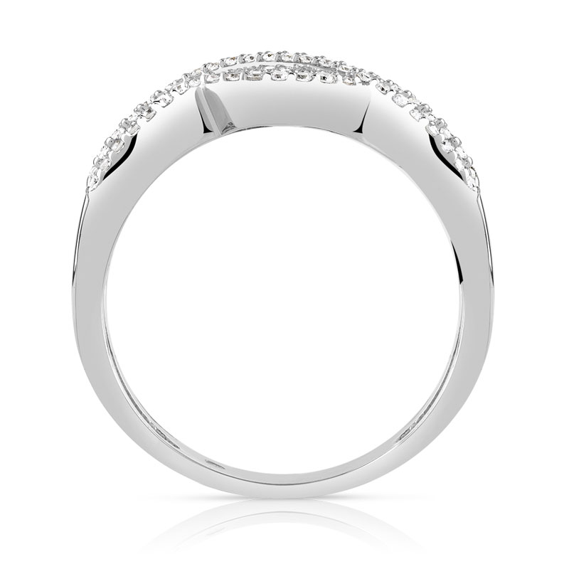 Bague or 750 blanc diamant