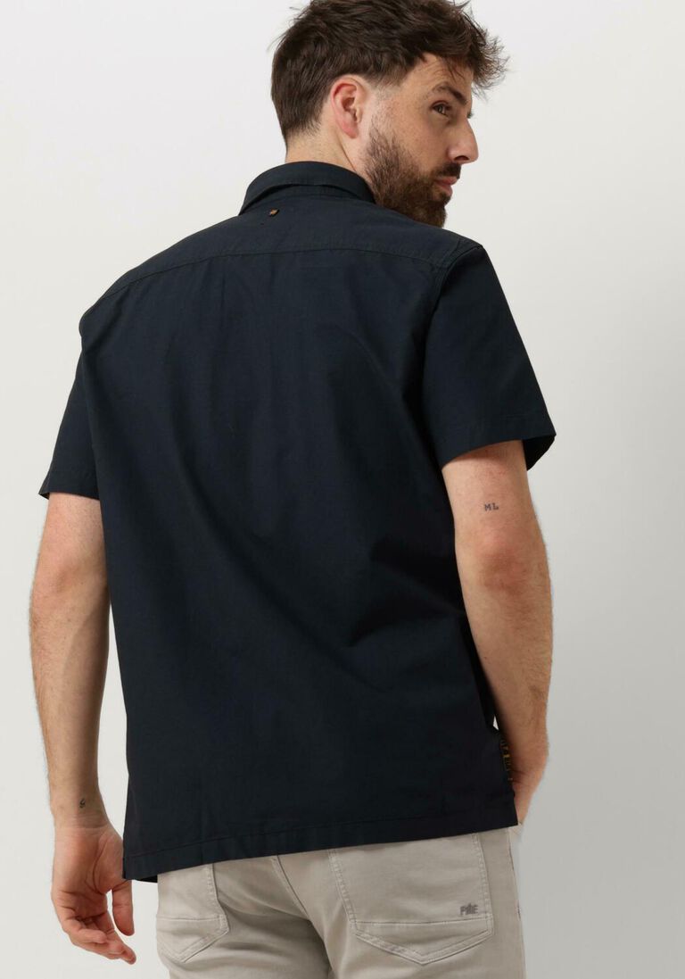 PME LEGEND blauwe pme legend casual overhemd short sleeve shirt ctn ottoman