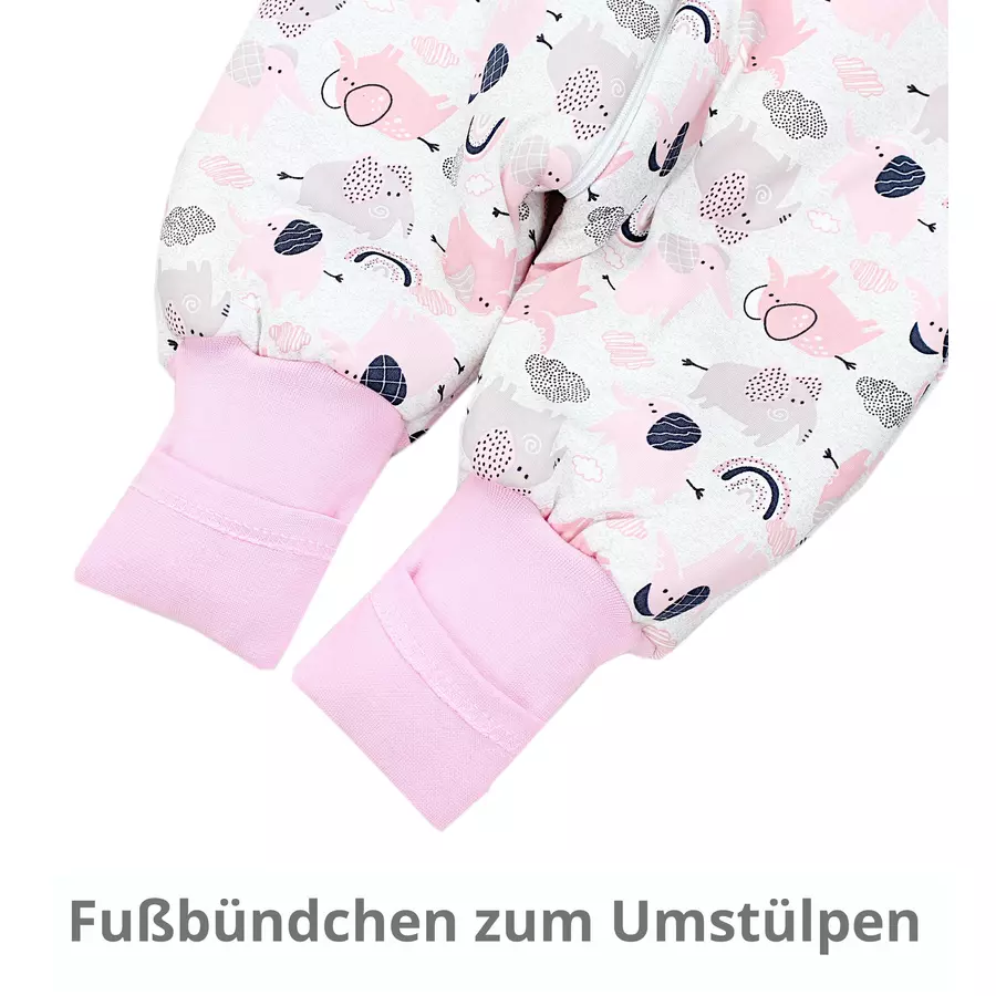 TupTam Winter Babyschlafsack mit Beinen 2,5 Tog hellrosa