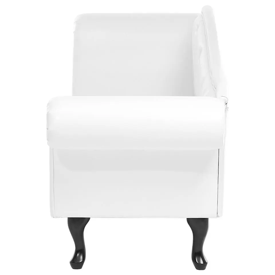 LATTES - Chaise longue - Wit - Linkerzijde - Kunstleer