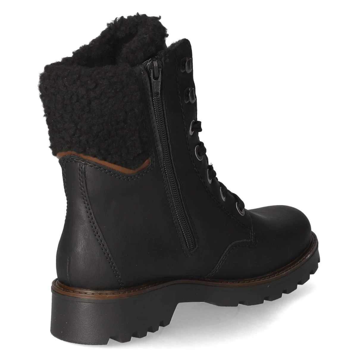 RiekerSchnürstiefeletten - schwarz/mogano/schwarz