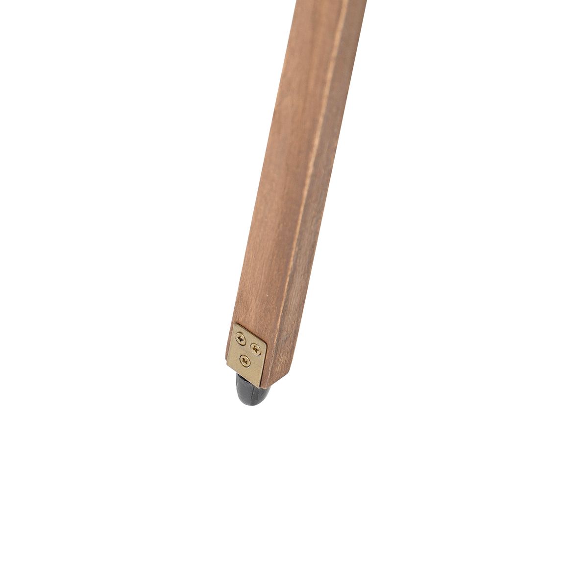 Industriële tripod vloerlamp brons met hout - Mangoes