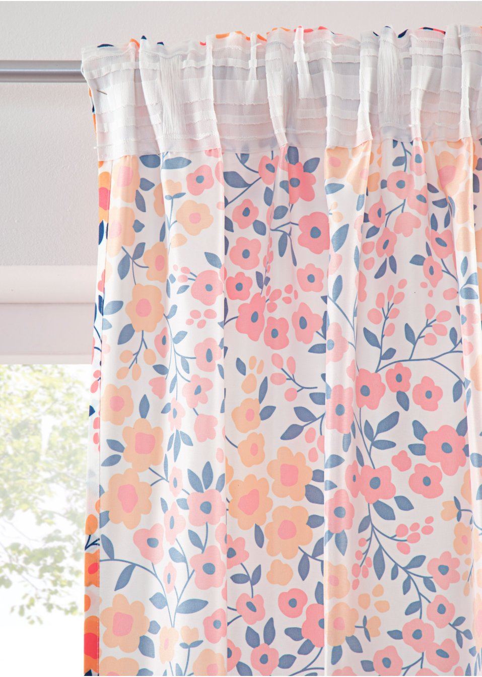 Panneau microfibre avec imprimé floral (1 pce.)