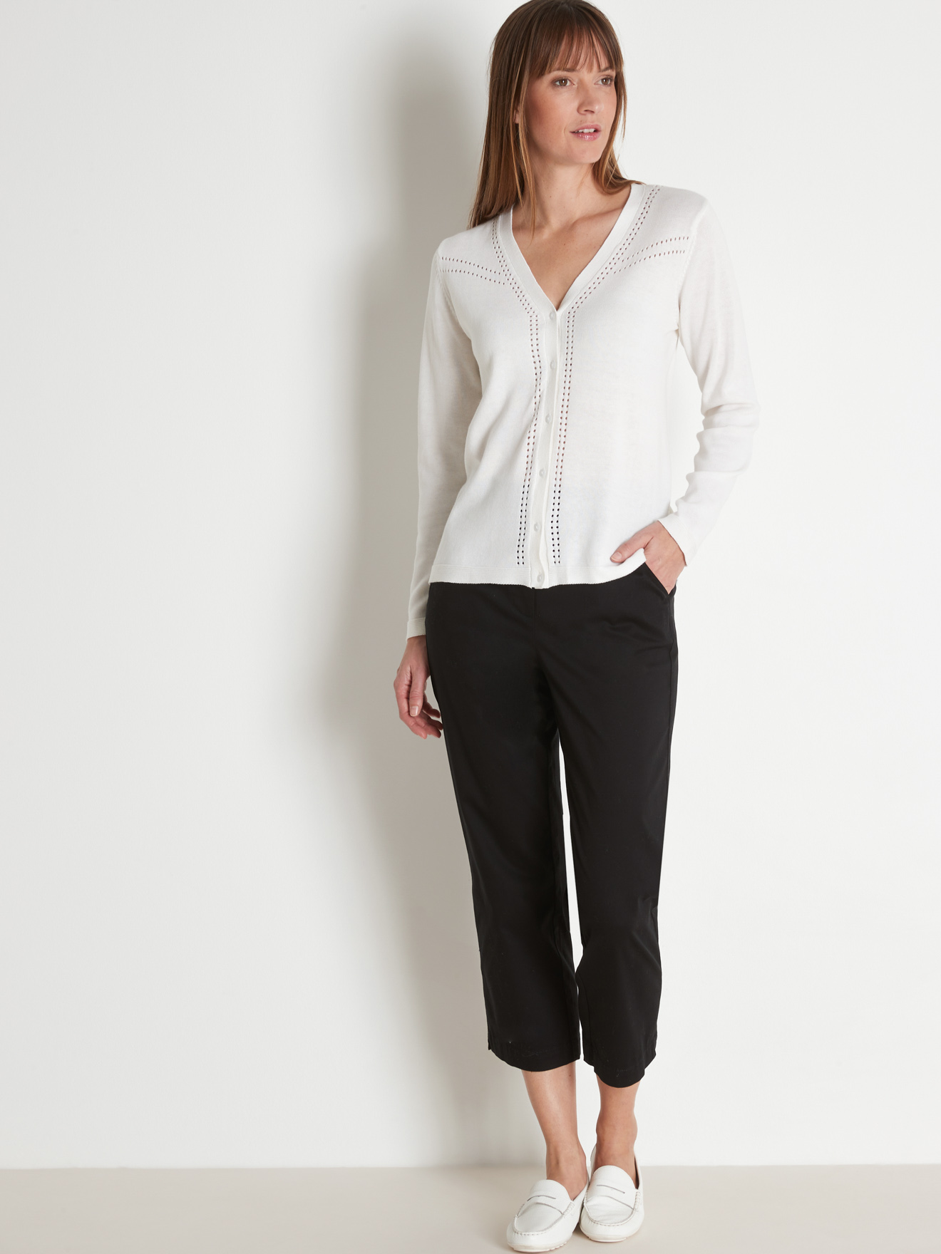 Gilet avec jeu d'ajouré