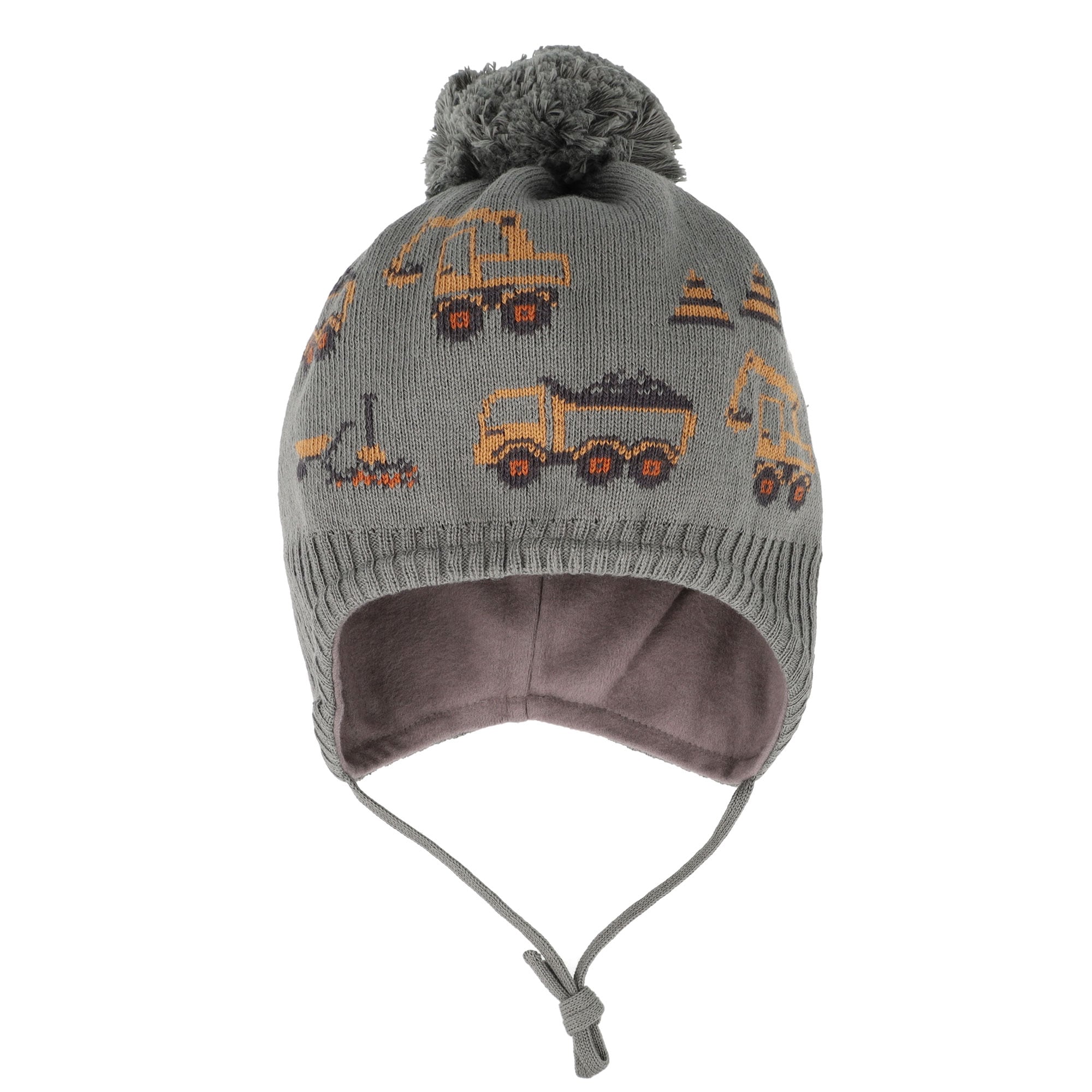 MAXIMO Strickmütze Baumwolle, gefüttert, zum Binden, Bommel