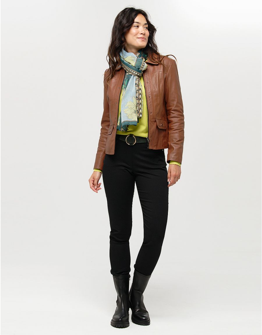 Pull vert anis col polo