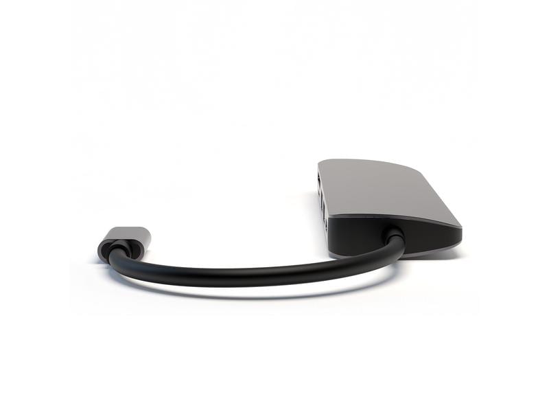 4smarts Dockingstation 6in1 Hub USB-C – HDMI/USB-A/SD/PD Kompaktes USB-C-Dock für Notebooks und Mobilgeräte