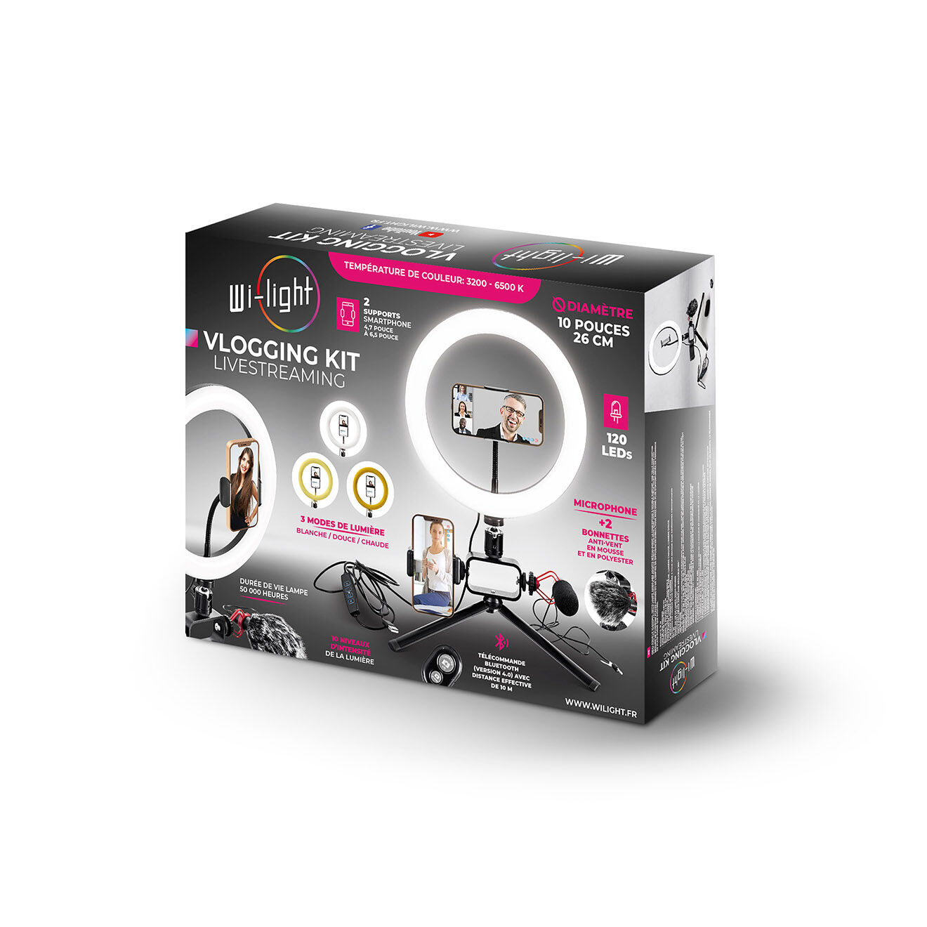 WI-LIGHT Kit Vlogging  livestreaming 350 noir