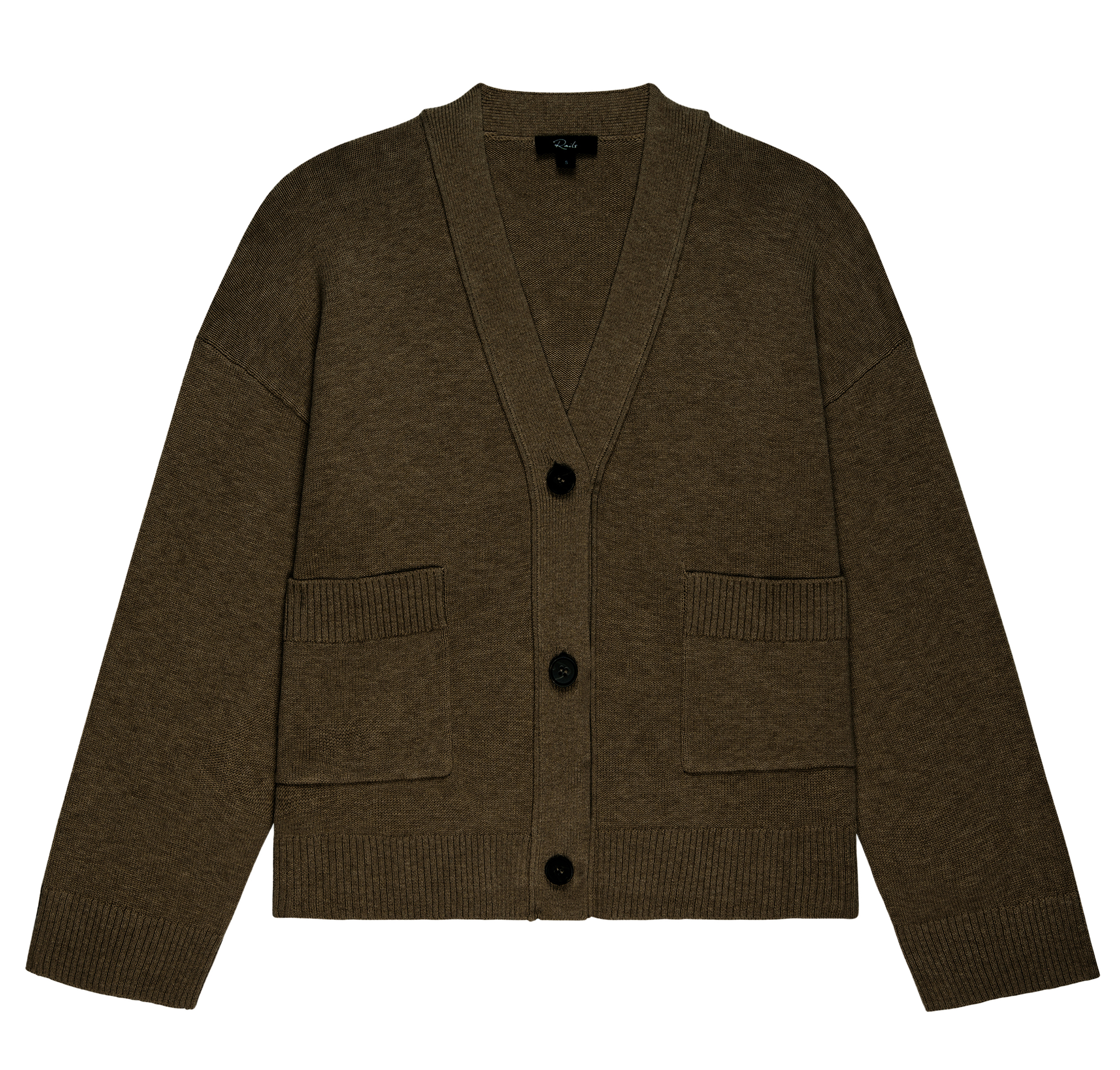LINDI - Gilet col V en coton| Vert
