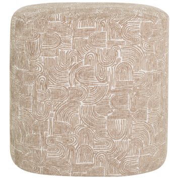 KARWEI poef Noé beige stof
