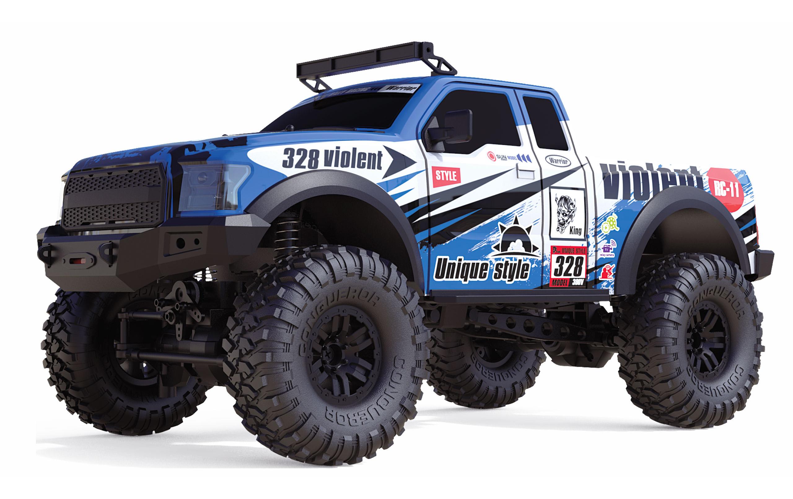 Scale Crawler Dirt Climbing Race PickUp 4WD, Blau 1:10, RTR<br>Geländegängiger 4x4 Pickup-Truck für Einsteiger