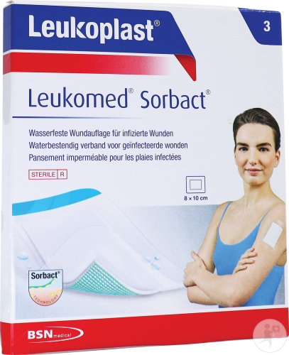 Leukoplast Leukomed Sorbact Pansement Imperméable 8x10cm Pièces 3