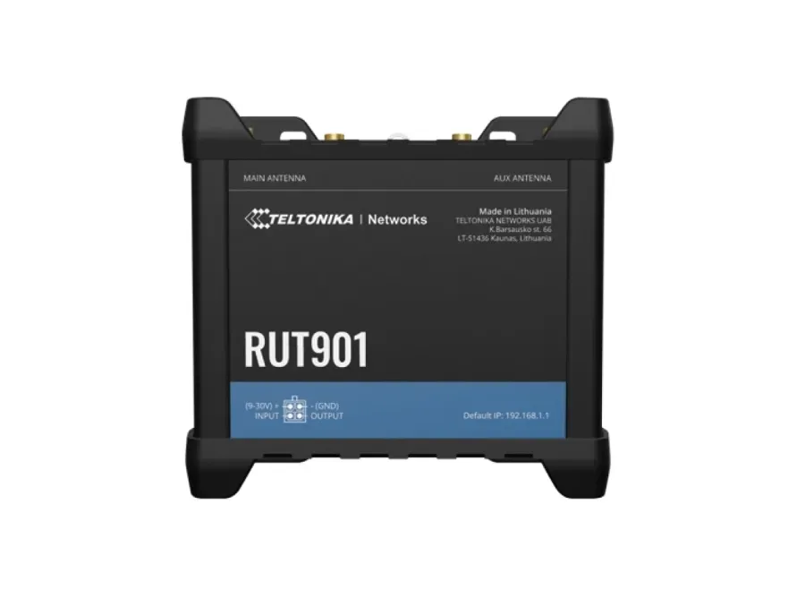 Teltonika RUT901 - Trådløs router 3-port switch - PPP 2,4 GHz - DIN monterbar på skinne