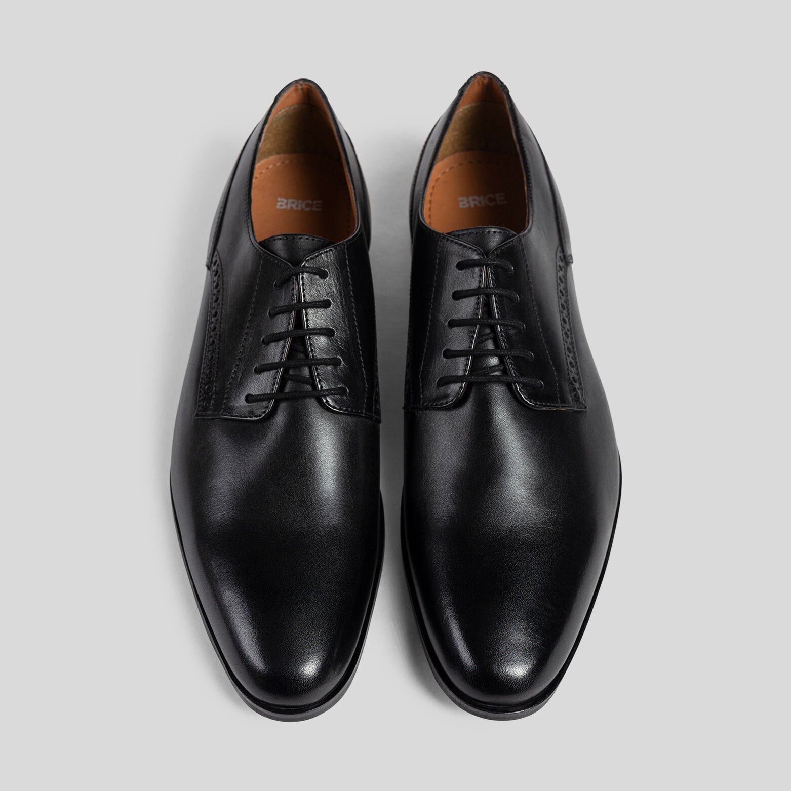 Chaussures de costume en cuir lisse Noir