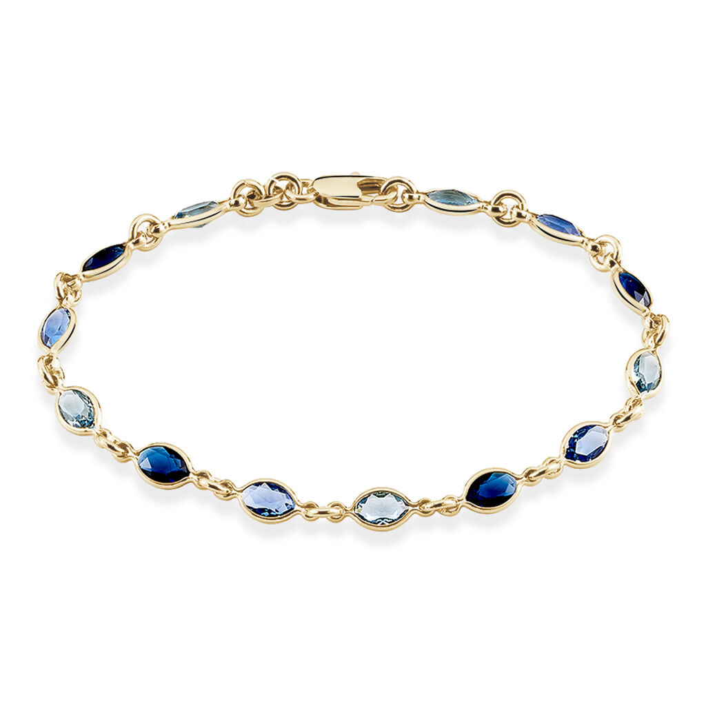 Bracelet Ilvaae Plaqué Or Jaune Pierre De Synthese