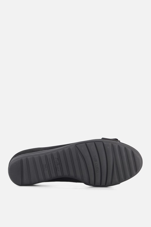 Gabor Wedge Instappers zwart Suede