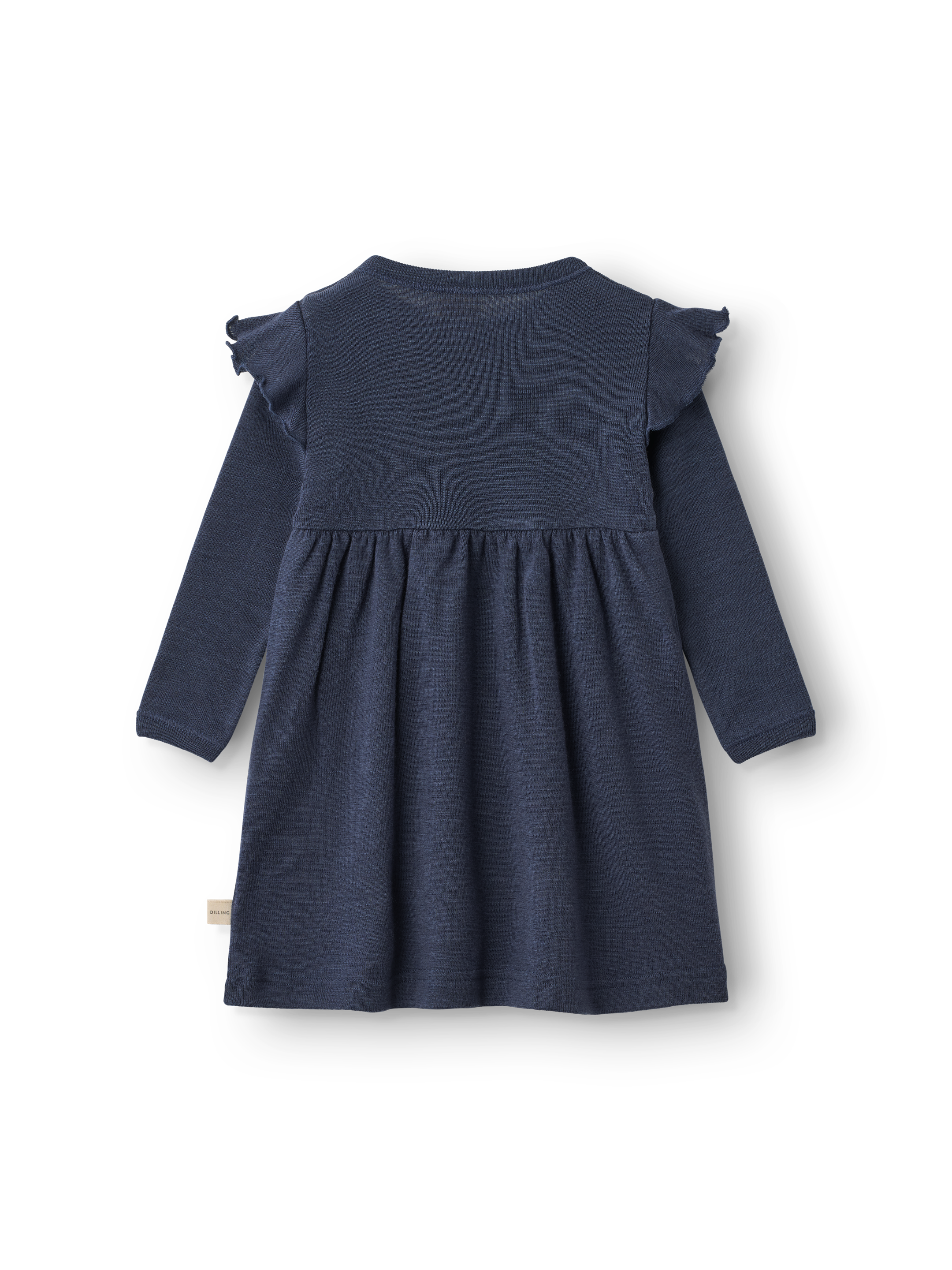 Jurk met ruches van merinowol voor baby's