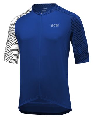Maillot Manches Courtes Gore C5 Bleu / Blanc