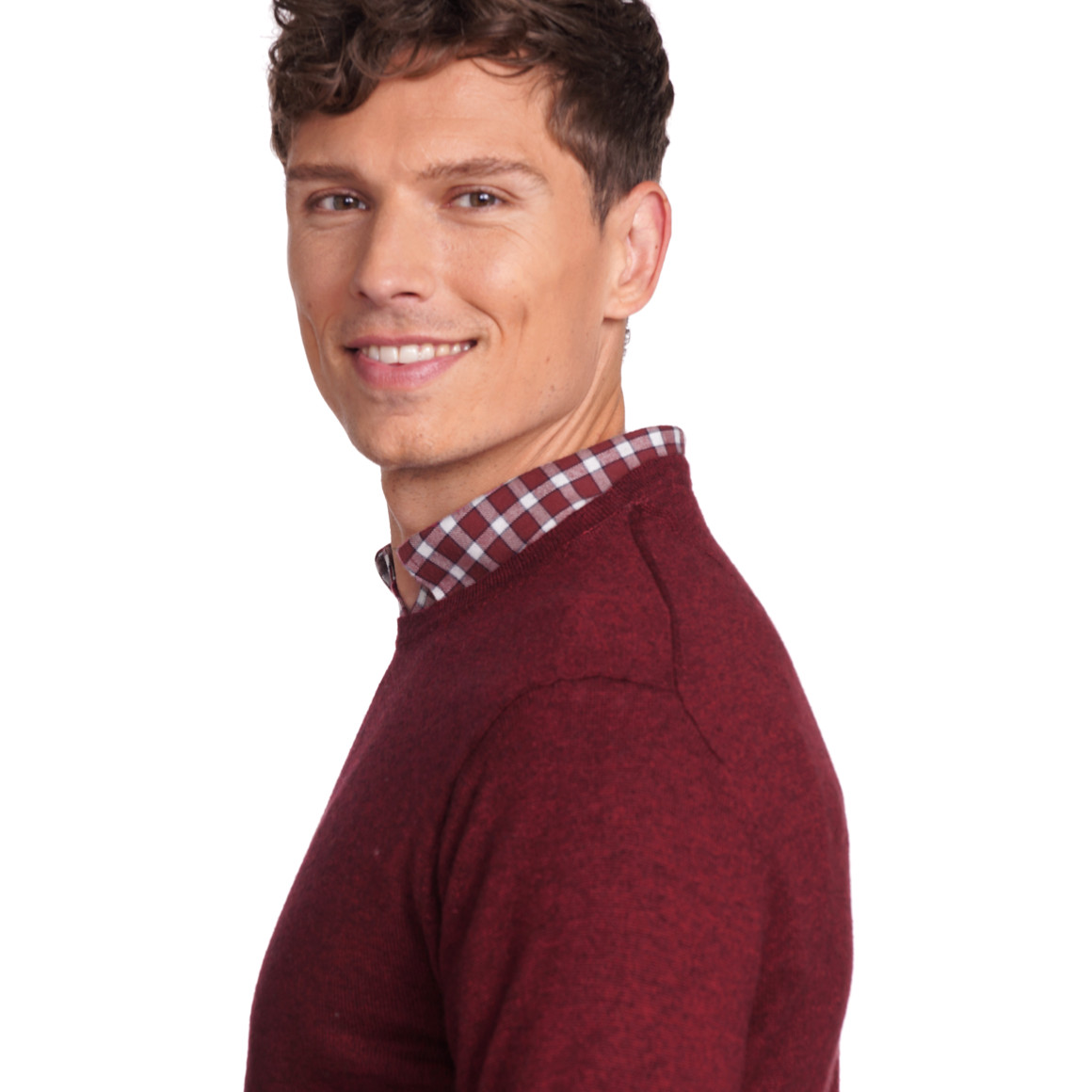 VanVaan Herren Pullover mit Kaschmir dunkelrot