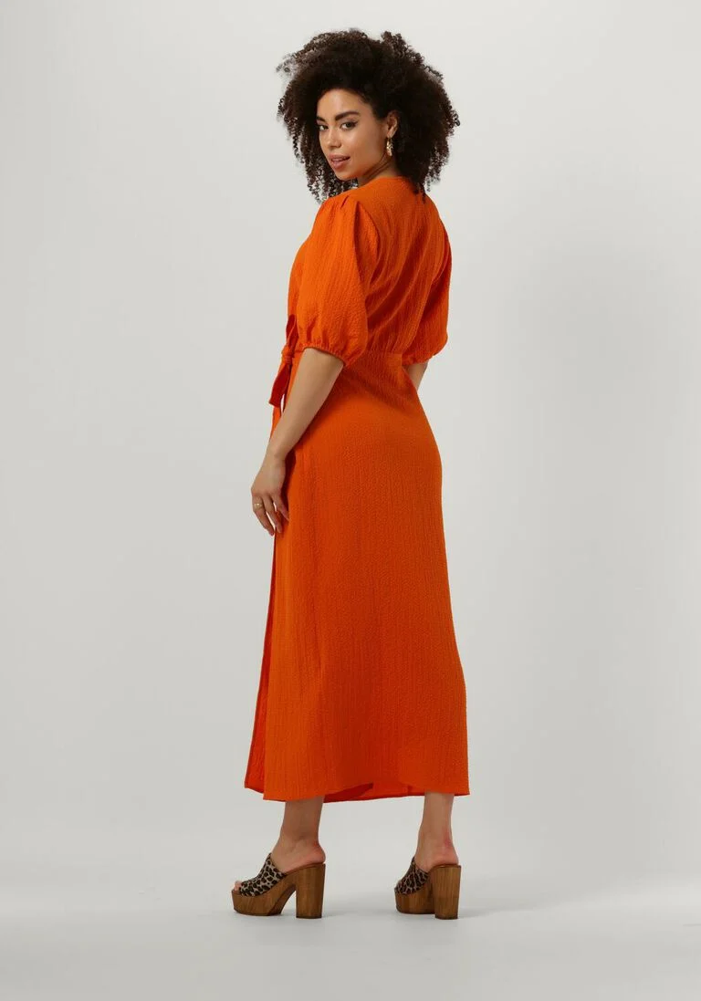 ANOTHER LABEL oranje another label maxi jurk camille bubble dress