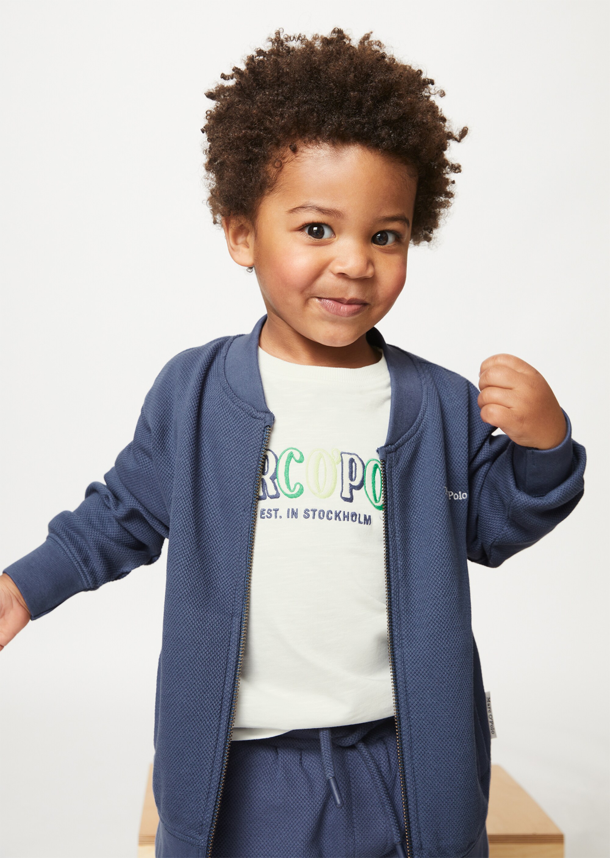 KIDS-BOYS Sweatjacke mit feiner Struktur