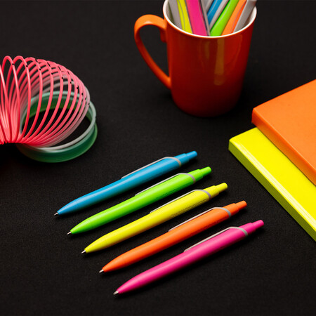 Schneider Reco Neon Kugelschreiber - neon blau - M