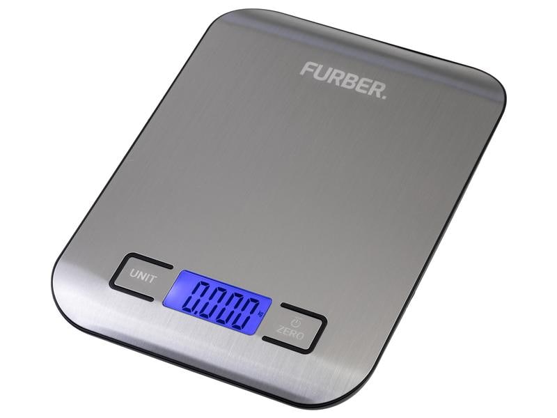 FURBER Küchenwaage USB Silber Per USB wiederaufladbare Küchenwaage