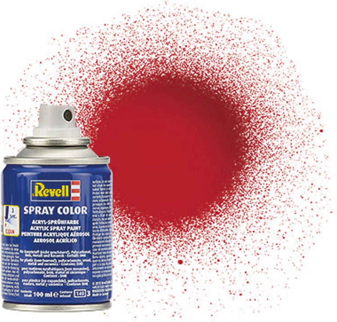 Revell  Spray Italian Red, glänzend, 100 ml    Sprühlack für viele verschiedene Materialien