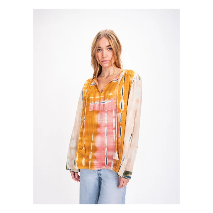 Virginie de Vinster Blouse Tie and Dye | Rose