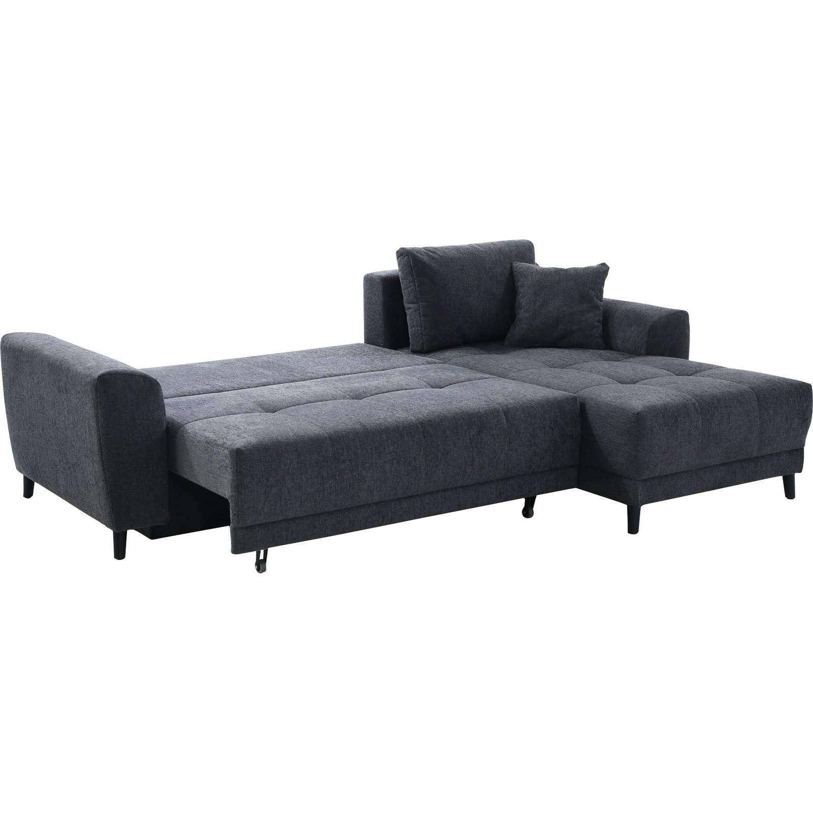 Ecksofa Bea Stoff Chenille anthrazit