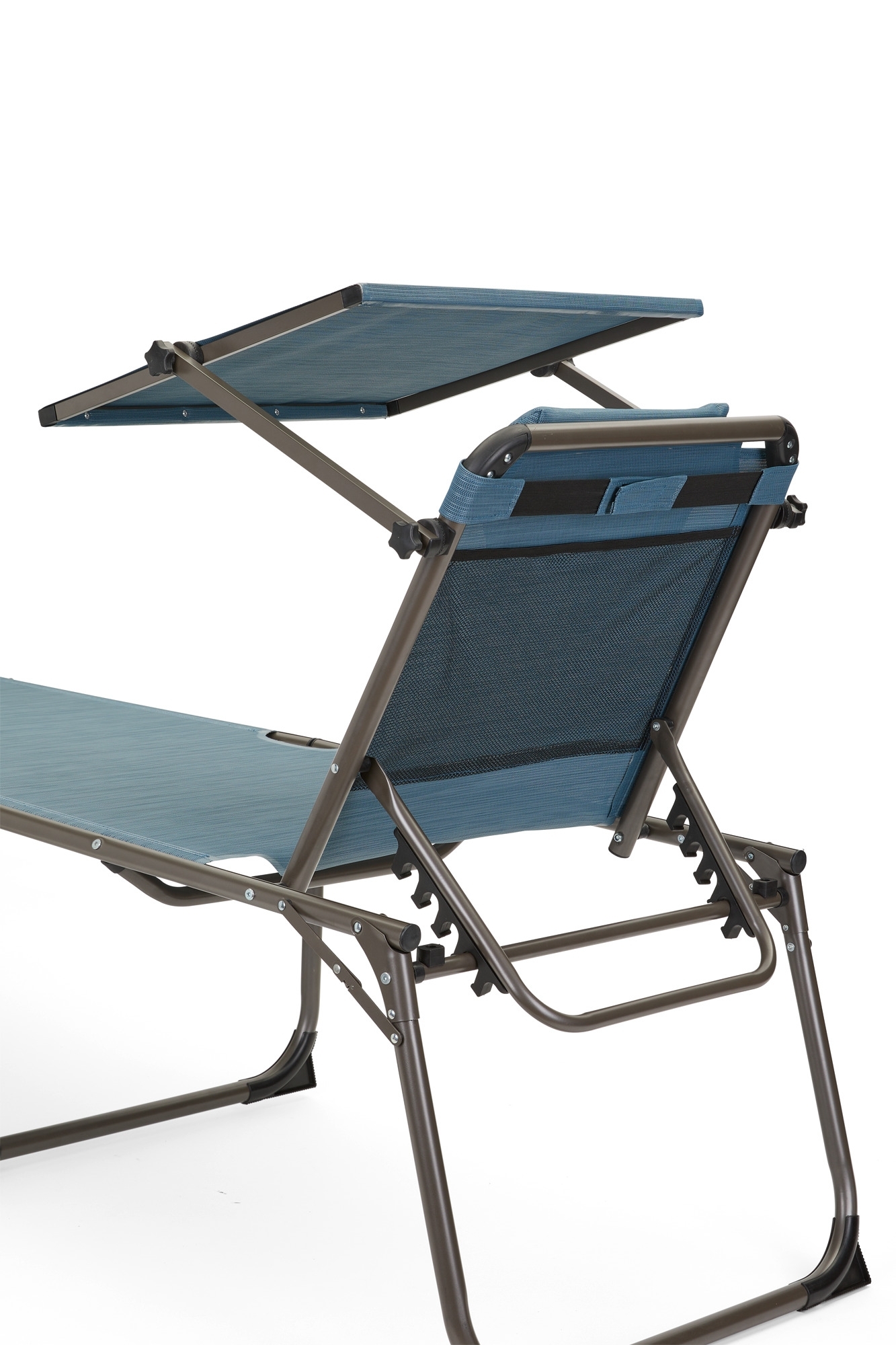 Berger Slimline Dreibein Sonnenliege persisch-blau