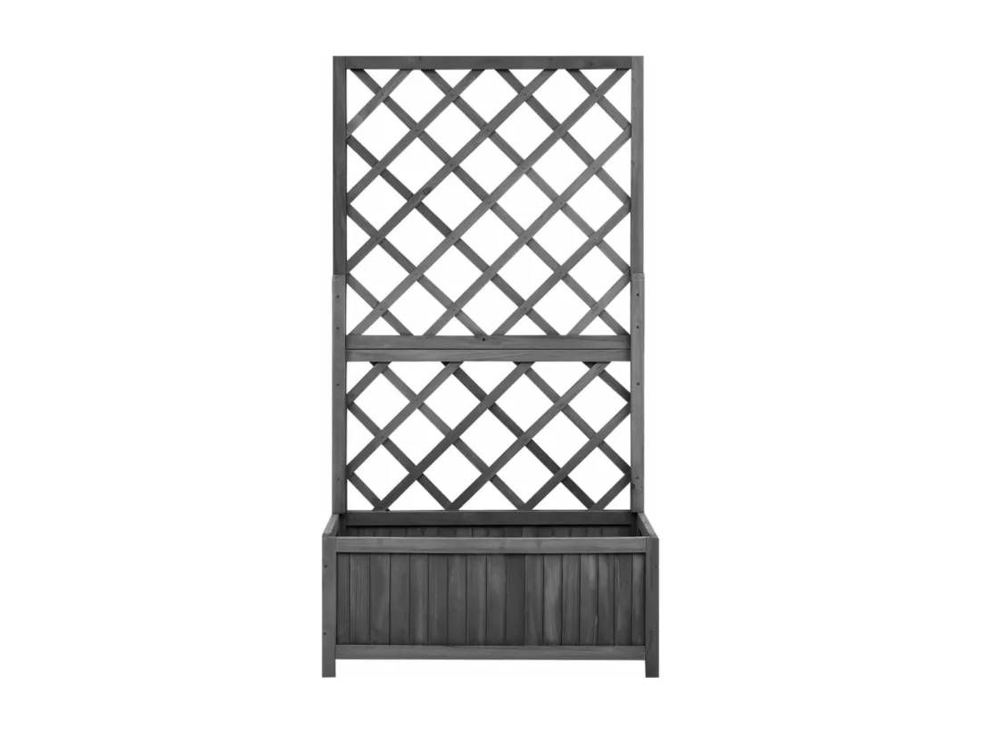 Jardinière bac lit surélevé bois marron 70 x 30 x 135 cm 02_0038851