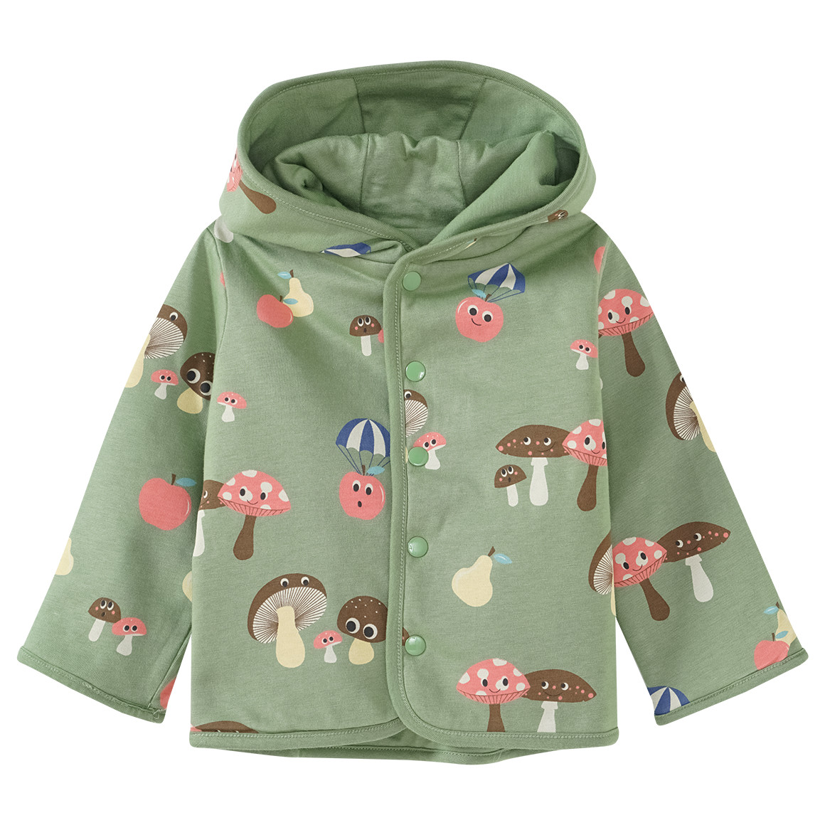 Topomini Baby Wendejacke aus Bio-Baumwolle grün
