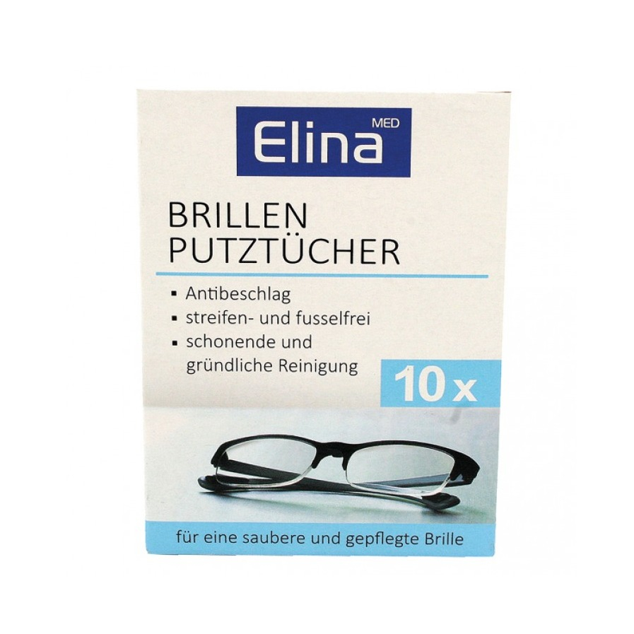 (1 Pack à 10 Stk.) Brillenputztücher in Einzelsachets mit Anti-Beschlagwirkung