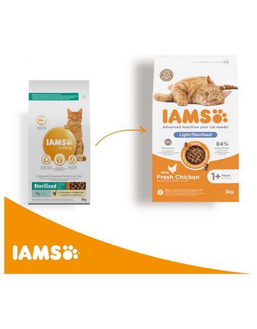 Iams Cat Adult Sterilised Kip - Kattenvoer