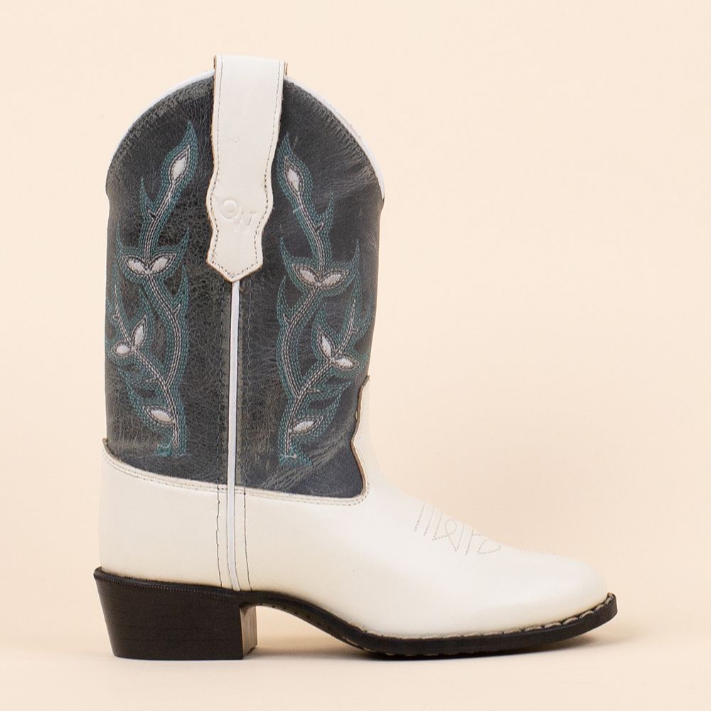 Old West 1162 cowboylaarzen white blue