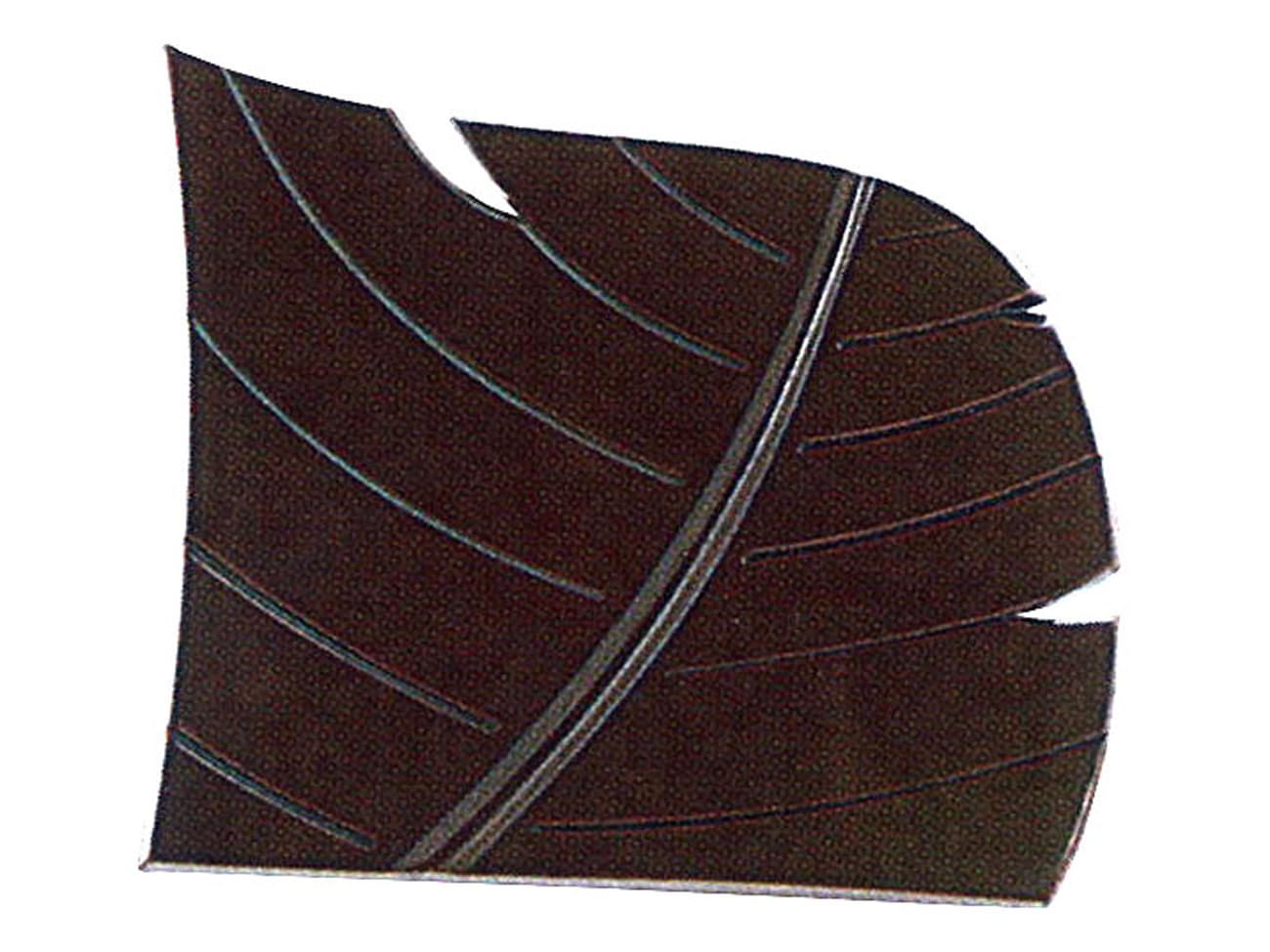 Moule pour embout de bûche - forme feuille