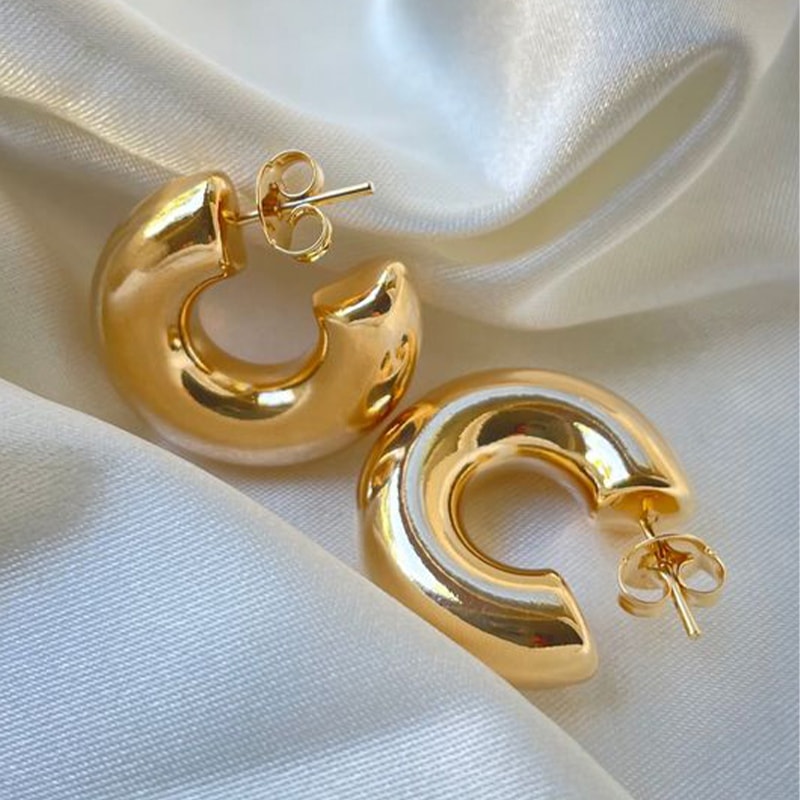 Boucles d'oreilles - Laiton plaqué or