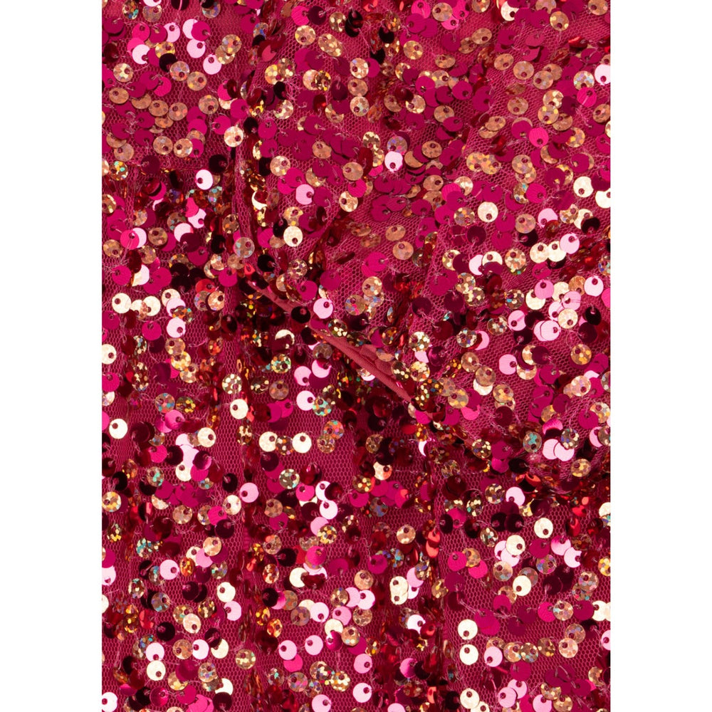 Køb Konges Sløjd Sparkling Sangria Lila Sequins Sløjfe Kjole