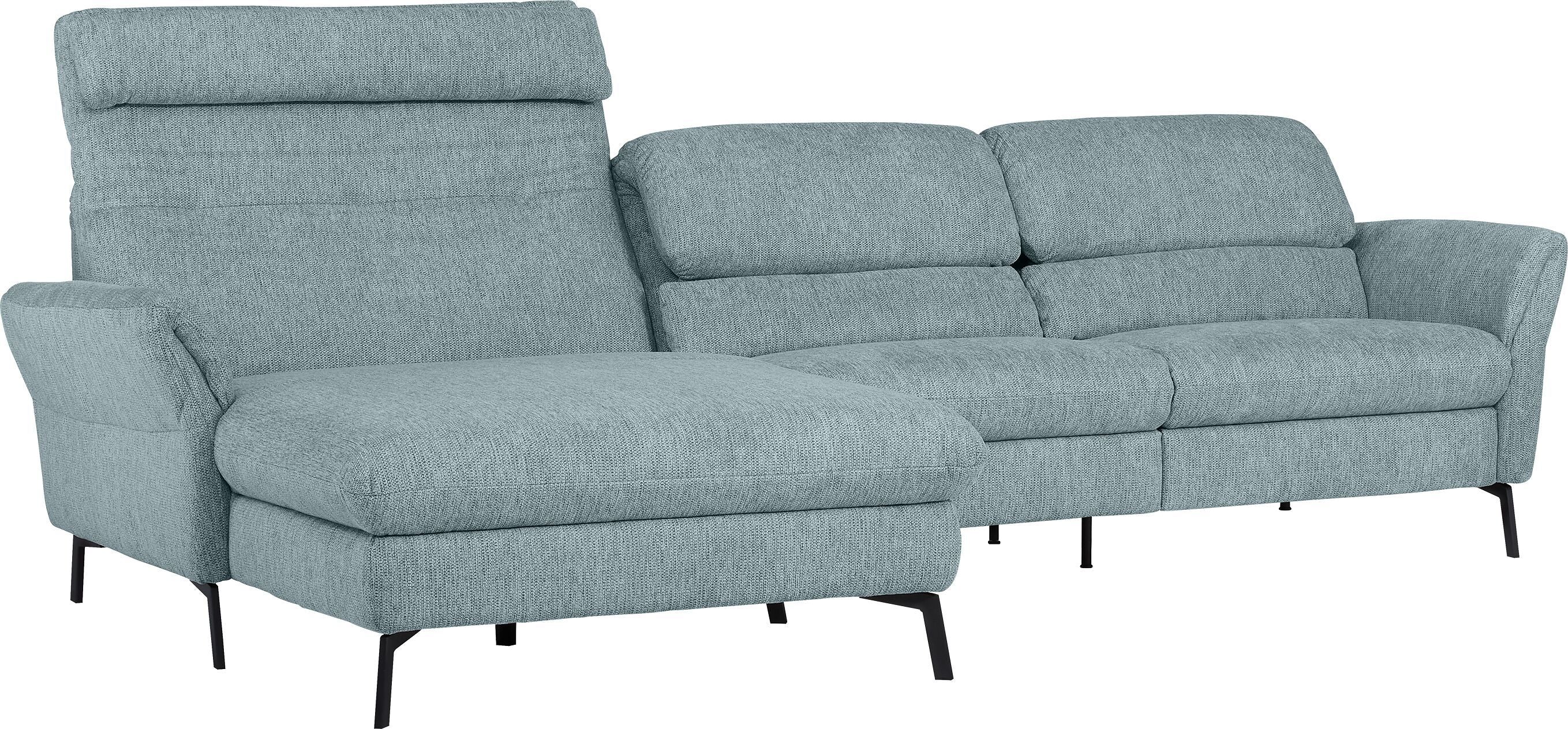 SEBO Ecksofa - Hellblau / B: 284.0 cm x T: 161.0 cm x H: 84.0 cm