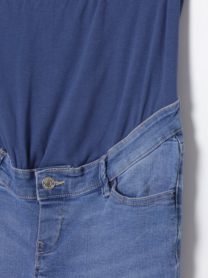 Calça jeans skinny para gestantes - Índigo